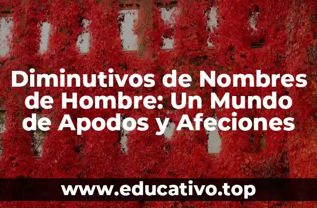 Diminutivos de Nombres de Hombre: Un Mundo de Apodos y Afeciones