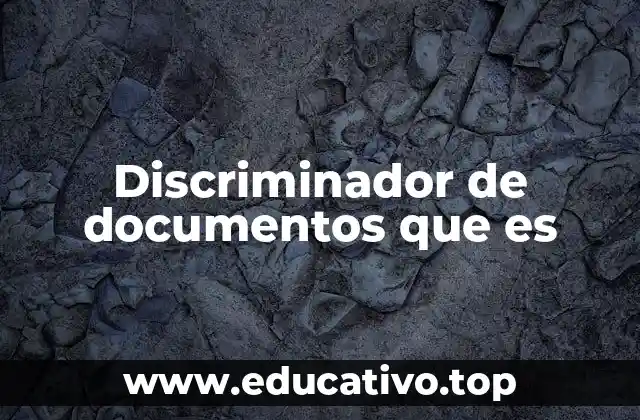 El rol del discriminador en la gestión documental