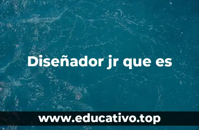 Diseñador jr que es