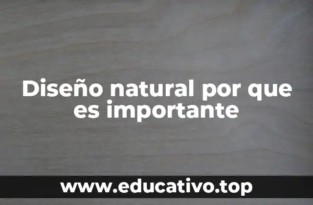 Diseño natural por que es importante