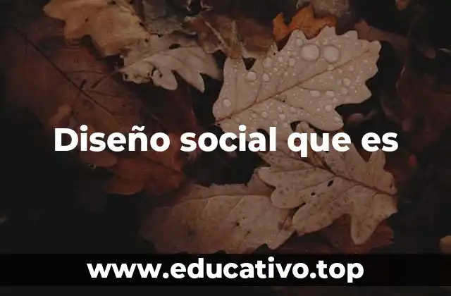 Diseño social que es
