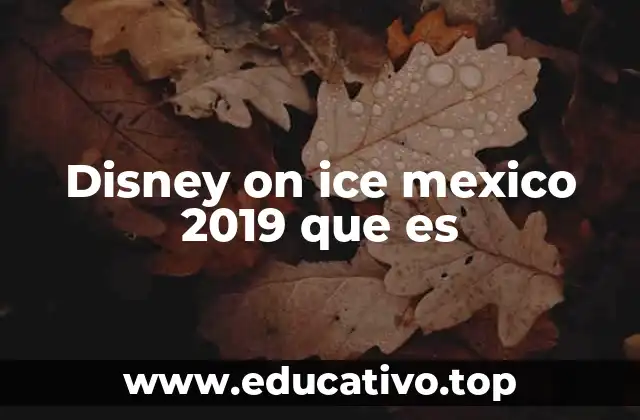 Disney on ice mexico 2019 que es