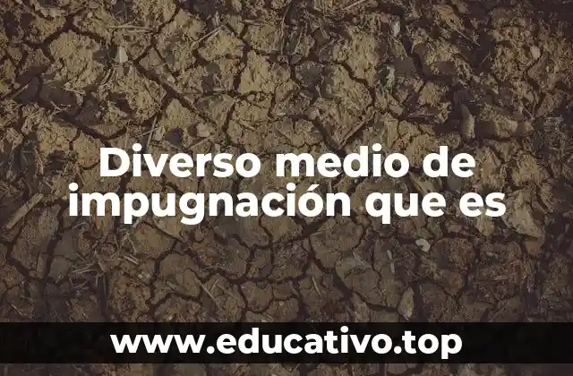 Diverso medio de impugnación que es