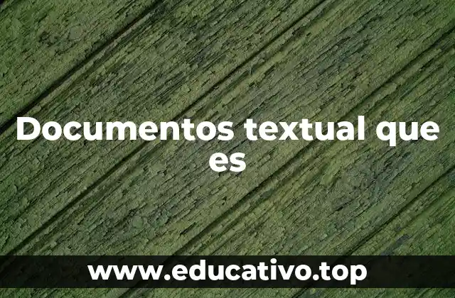 Documentos textual que es