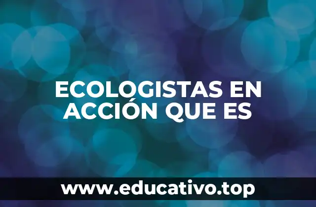 ECOLOGISTAS EN ACCIÓN QUE ES
