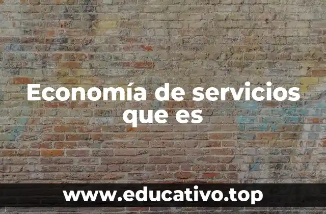 Economía de servicios que es