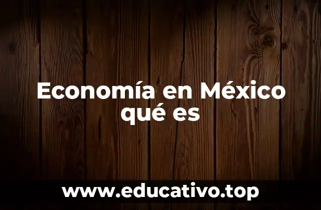 Economía en México qué es