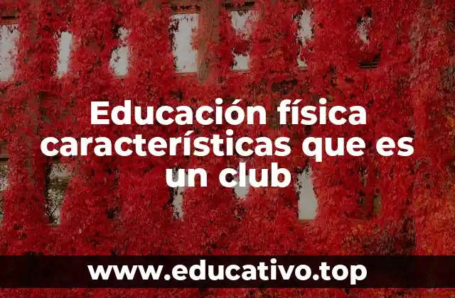 Educación física características que es un club