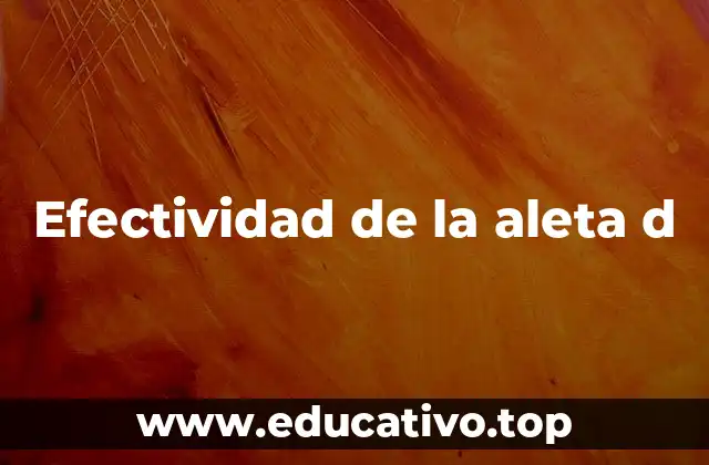 Efectividad de la aleta d