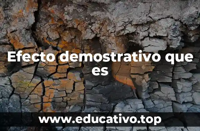 Efecto demostrativo que es