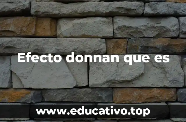 Efecto donnan que es