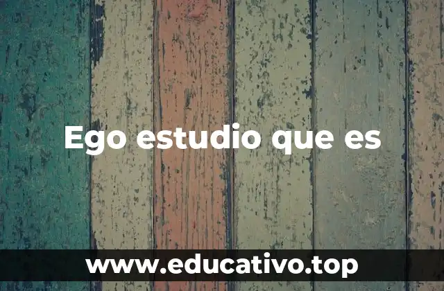 Ego estudio que es