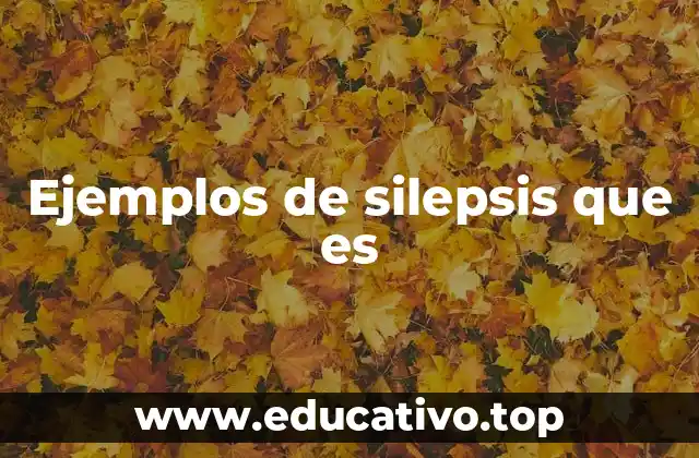 Ejemplos de silepsis que es