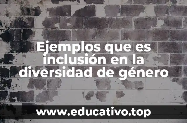 Ejemplos que es inclusión en la diversidad de género