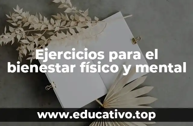 Ejercicios para el bienestar físico y mental