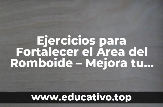 Ejercicios para Fortalecer el Área del Romboide – Mejora tu Postura y Reducir el Dolor