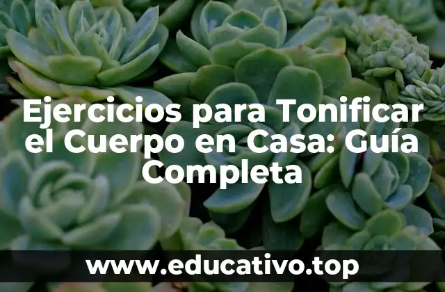 Ejercicios para Tonificar el Cuerpo en Casa: Guía Completa