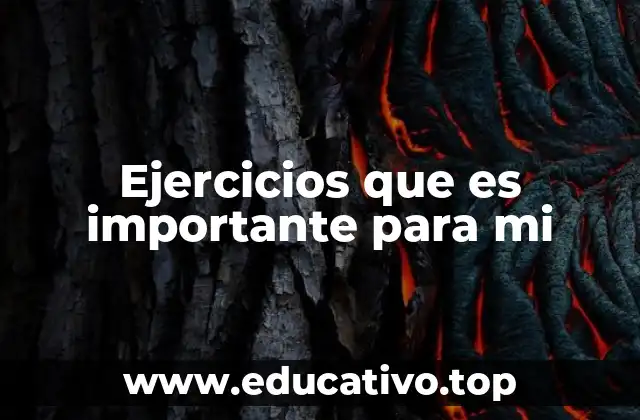 Ejercicios que es importante para mi
