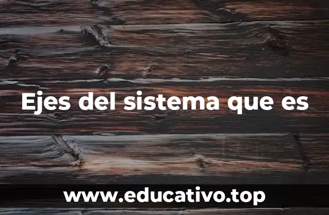 Ejes del sistema que es