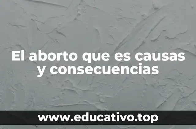 El aborto que es causas y consecuencias