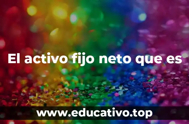 El activo fijo neto que es