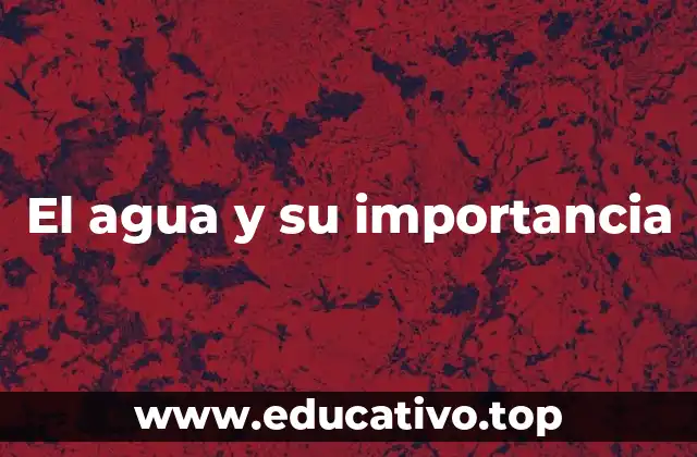 El agua como el sustento de la vida