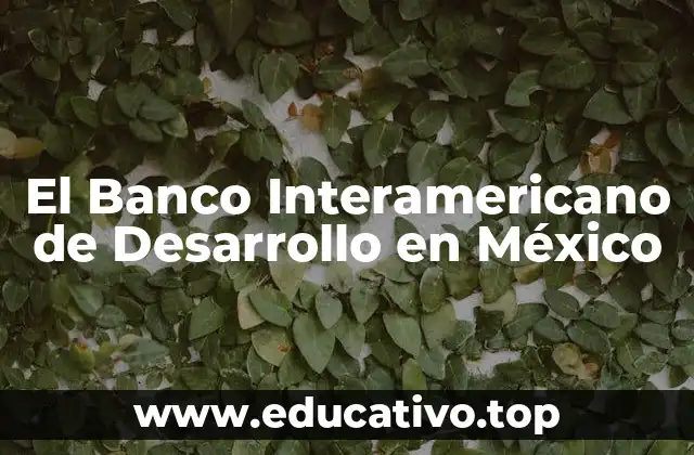 El Banco Interamericano de Desarrollo en México