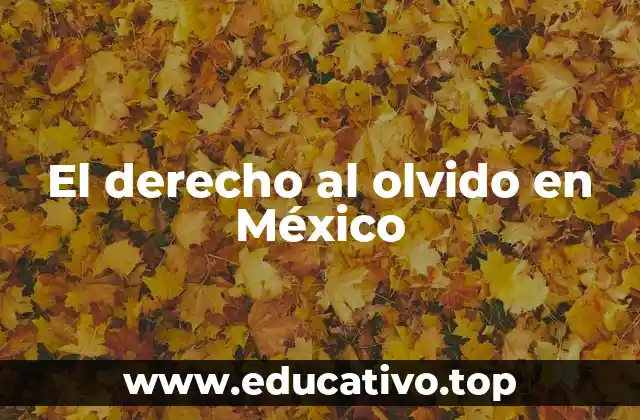 El derecho al olvido en México