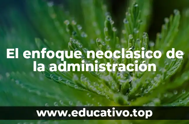El enfoque neoclásico de la administración
