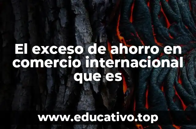 El exceso de ahorro en comercio internacional que es