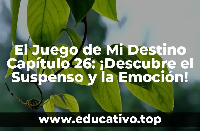El Juego de Mi Destino Capítulo 26: ¡Descubre el Suspenso y la Emoción!