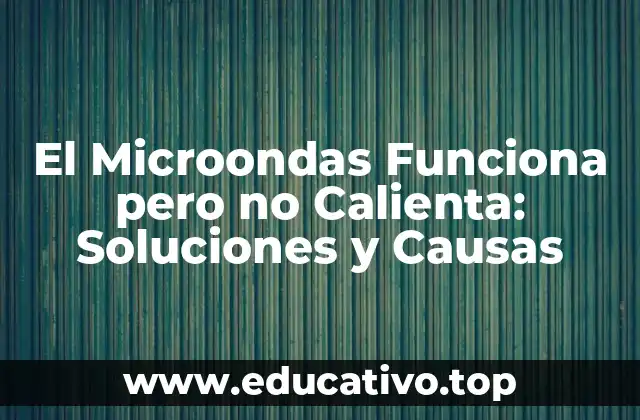 El Microondas Funciona pero no Calienta: Soluciones y Causas