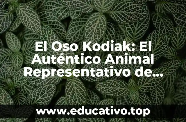 El Oso Kodiak: El Auténtico Animal Representativo de Alaska