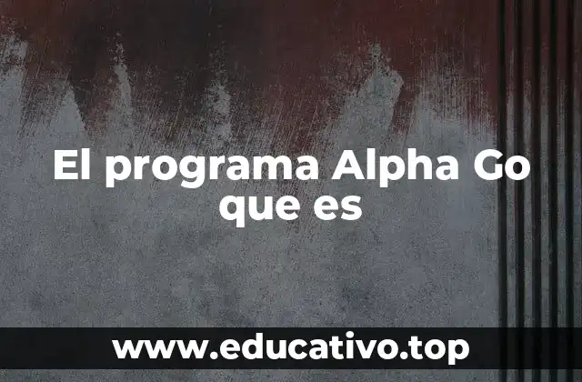 El programa Alpha Go que es