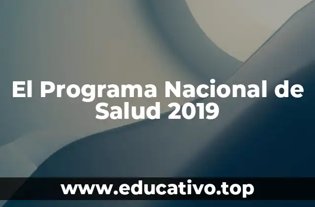 El Programa Nacional de Salud 2019