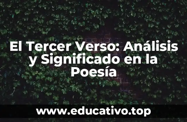 El Tercer Verso: Análisis y Significado en la Poesía