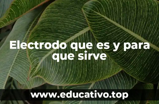 Electrodo que es y para que sirve