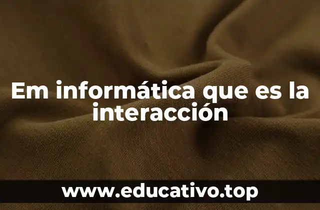 Em informática que es la interacción