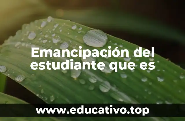 Emancipación del estudiante que es