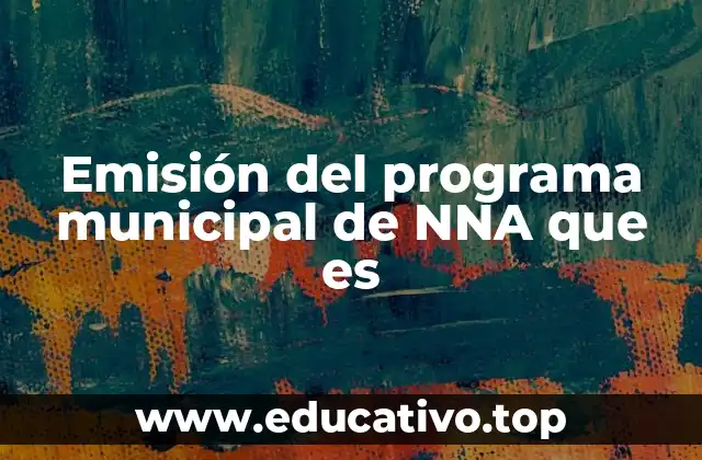 Emisión del programa municipal de NNA que es