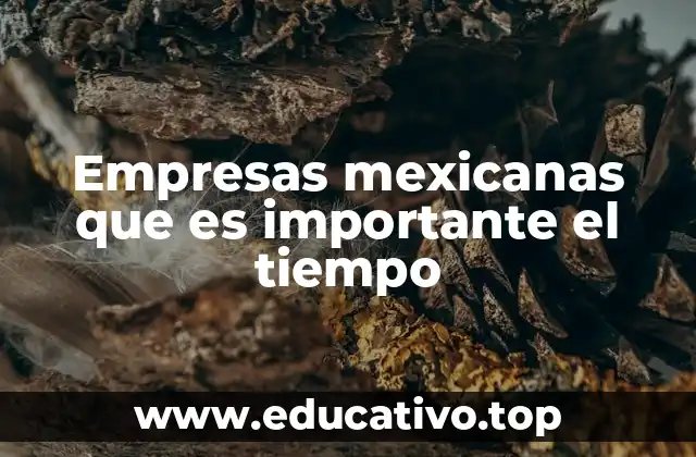 Empresas mexicanas que es importante el tiempo