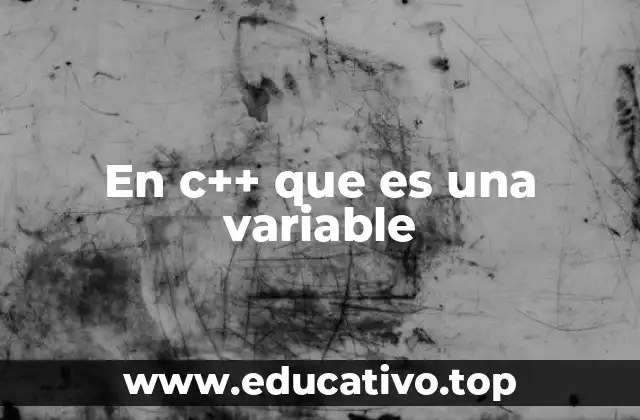En c++ que es una variable
