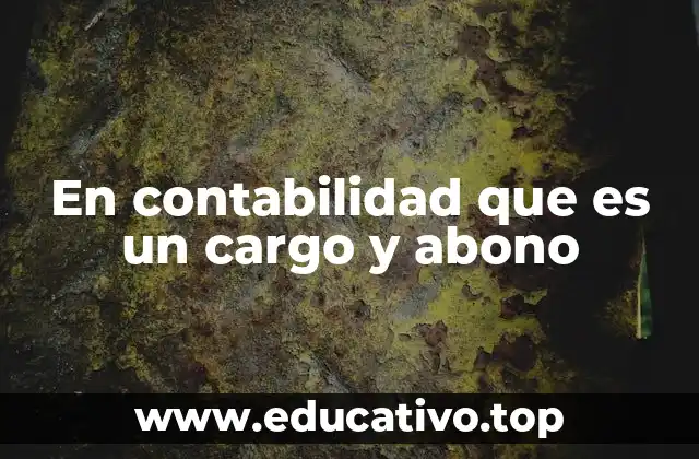En contabilidad que es un cargo y abono