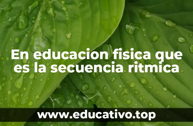 En educacion fisica que es la secuencia ritmica