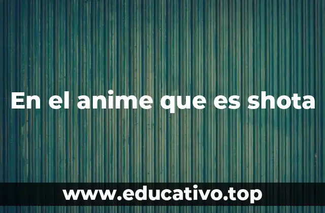 En el anime que es shota