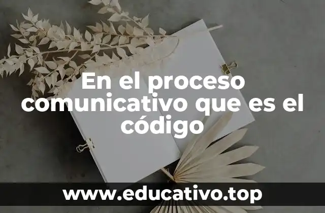En el proceso comunicativo que es el código