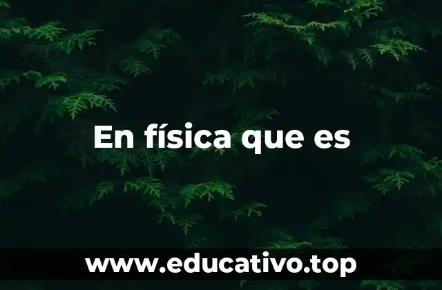 En física que es