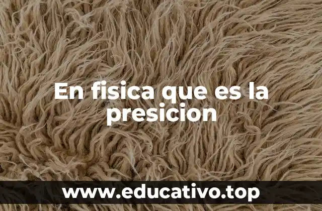 En fisica que es la presicion