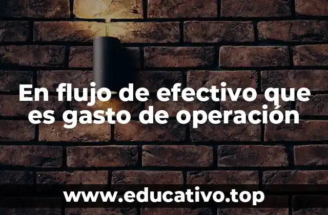 En flujo de efectivo que es gasto de operación