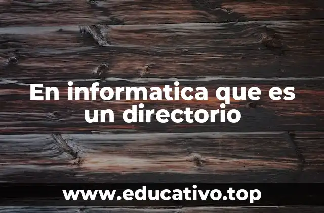 En informatica que es un directorio